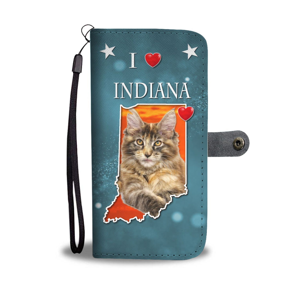 Lovely Maine Coon Cat Print Wallet Case-Free Shipping-IN State - Deruj.com