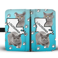 Amazing British Shorthair Cat Print Wallet Case-Free Shipping-LA State - Deruj.com