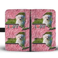 Cute Maltese Dog Print Wallet Case-Free Shipping-NY State - Deruj.com