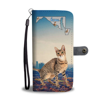 Savannah cat Print Wallet Case-Free Shipping-MD State - Deruj.com