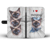Siamese Cat Print Wallet Case Print-Free Shipping-IN State - Deruj.com