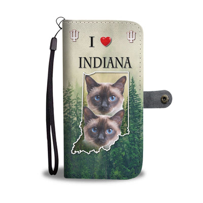 Lovely Siamese Cat Print Wallet Case Print-Free Shipping-IN State - Deruj.com