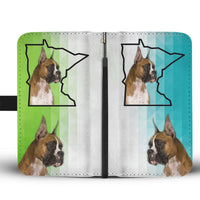 Boxer Dog Print Wallet Case-Free Shipping-MN State - Deruj.com