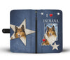 Rough Collie Print Wallet Case-Free Shipping-IN State - Deruj.com