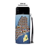 Cavalier King Charles Spaniel On Hearts Print Wallet Case-Free Shipping-ME State - Deruj.com