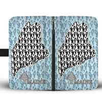 Cute Boston Terrier Pattern Print Wallet Case-Free Shipping-ME State - Deruj.com