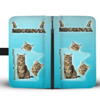 Maine Coon Cat Print Wallet Case-Free Shipping-MN State - Deruj.com
