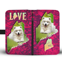 Cute Samoyed Dog Print Wallet Case-Free Shipping-ME State - Deruj.com