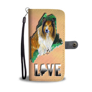 Rough Collie Dog Art Print Wallet Case-Free Shipping-ME State - Deruj.com