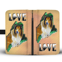 Rough Collie Dog Art Print Wallet Case-Free Shipping-ME State - Deruj.com