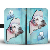 Shih Tzu Dog Watercolor Art Print Wallet Case-Free Shipping-ME State - Deruj.com