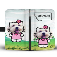 Cute Maltese Dog Print Wallet Case-Free Shipping-MT State - Deruj.com