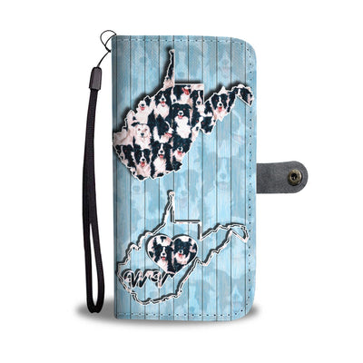 Amazing Border Collie In Lots Print Wallet Case-Free Shipping-WV State - Deruj.com