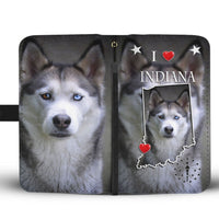 Cute Siberian Husky Print Wallet Case-Free Shipping-IN State - Deruj.com