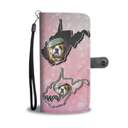Bulldog With Cap Print Wallet Case-Free Shipping-WV State - Deruj.com