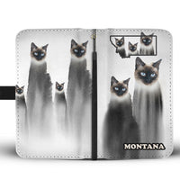 Siamese Cat Print Wallet Case-Free Shipping-MT State - Deruj.com