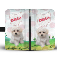 Cute Maltese Dog Print Wallet Case-Free Shipping-OH State - Deruj.com