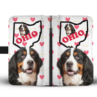 Amazing Bernese Mountain Dog Print Wallet Case-Free Shipping-OH State - Deruj.com