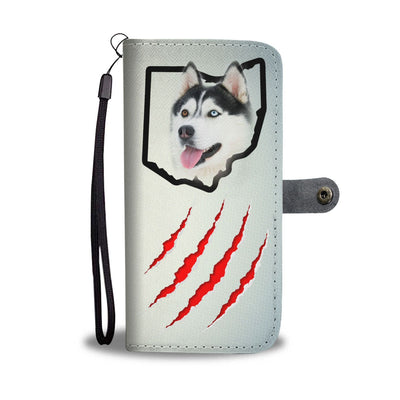 Amazing Siberian Husky Print Wallet Case-Free Shipping-OH State - Deruj.com