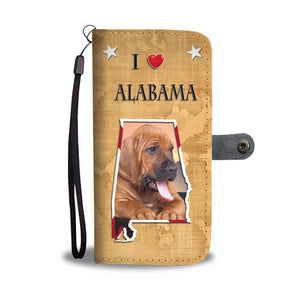 Bloodhound Print Wallet Case-Free Shipping-AL State - Deruj.com