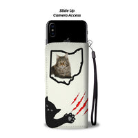 Maine Coon Cat Print Wallet Case-Free Shipping-OH State - Deruj.com