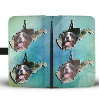 Bernese Mountain Dog Print Wallet Case-Free Shipping-WV State - Deruj.com
