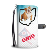 Bulldog Print Wallet Case-Free Shipping-OH State - Deruj.com