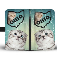 Scottish Fold Cat Print Wallet Case-Free Shipping-OH State - Deruj.com