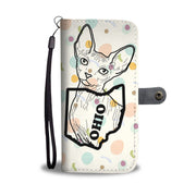 Cute Sphynx cat Print Wallet Case-Free Shipping-OH State - Deruj.com