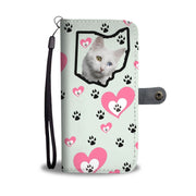 Turkish Angora Cat Heart With Paws Print Wallet Case-Free Shipping-OH State - Deruj.com