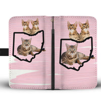 Bengal Cat Print Wallet Case-Free Shipping-OH State - Deruj.com