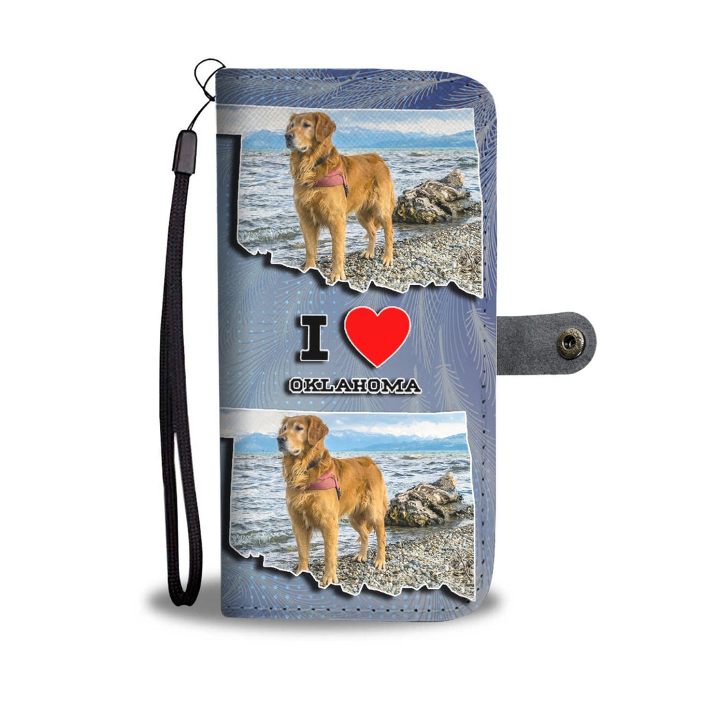 Golden Retriever Dog Art Print Wallet Case-Free Shipping-OK State - Deruj.com