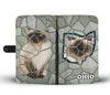 Himalayan Cat Stone Pattern Print Wallet Case-Free Shipping-OH State - Deruj.com