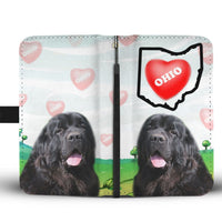Newfoundland Dog Print Wallet Case-Free Shipping-OH State - Deruj.com