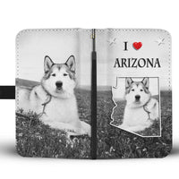 Alaskan Malamute Dog Print Wallet Case-Free Shipping-AZ State - Deruj.com