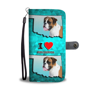 Boxer Dog Print Wallet Case-Free Shipping-OK State - Deruj.com