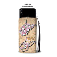 Japanese Chin Floral Print Wallet Case-Free Shipping-WV State - Deruj.com