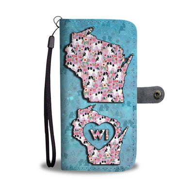 Cute Japanese Chin Floral Print Wallet Case-Free Shipping-WI State - Deruj.com