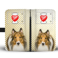 Rough Collie Print Wallet Case-Free Shipping-CO State - Deruj.com