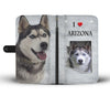 Siberian Husky Print Wallet Case-Free Shipping-AZ State - Deruj.com