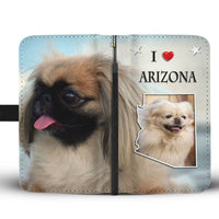 Cute Pekingese Dog Print Wallet Case-Free Shipping-AZ State - Deruj.com