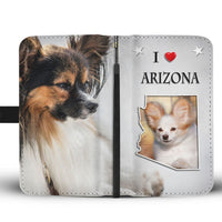 Lovely Papillon Dog Print Wallet Case-Free Shipping-AZ State - Deruj.com