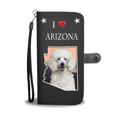 Cute Poodle On Black Print Wallet Case-Free Shipping-AZ State - Deruj.com