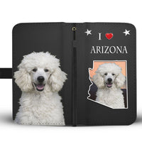 Cute Poodle On Black Print Wallet Case-Free Shipping-AZ State - Deruj.com