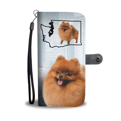 Pomeranian Dog Print Wallet Case-Free Shipping-WA State - Deruj.com