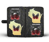 Limited Edition-Gun And Skull Print Wallet Case-Free Shipping-WI State - Deruj.com