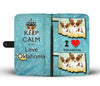 Cute Papillon Dog Art Print Wallet Case-Free Shipping-OK State - Deruj.com