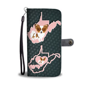 Lovely Papillon Dog Print Wallet Case-Free Shipping-WV State - Deruj.com