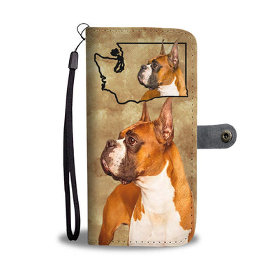 Boxer Dog Print Wallet Case-Free Shipping-WA State - Deruj.com