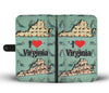Basset Hound Dog Pattern Print Wallet Case-Free Shipping-Va State